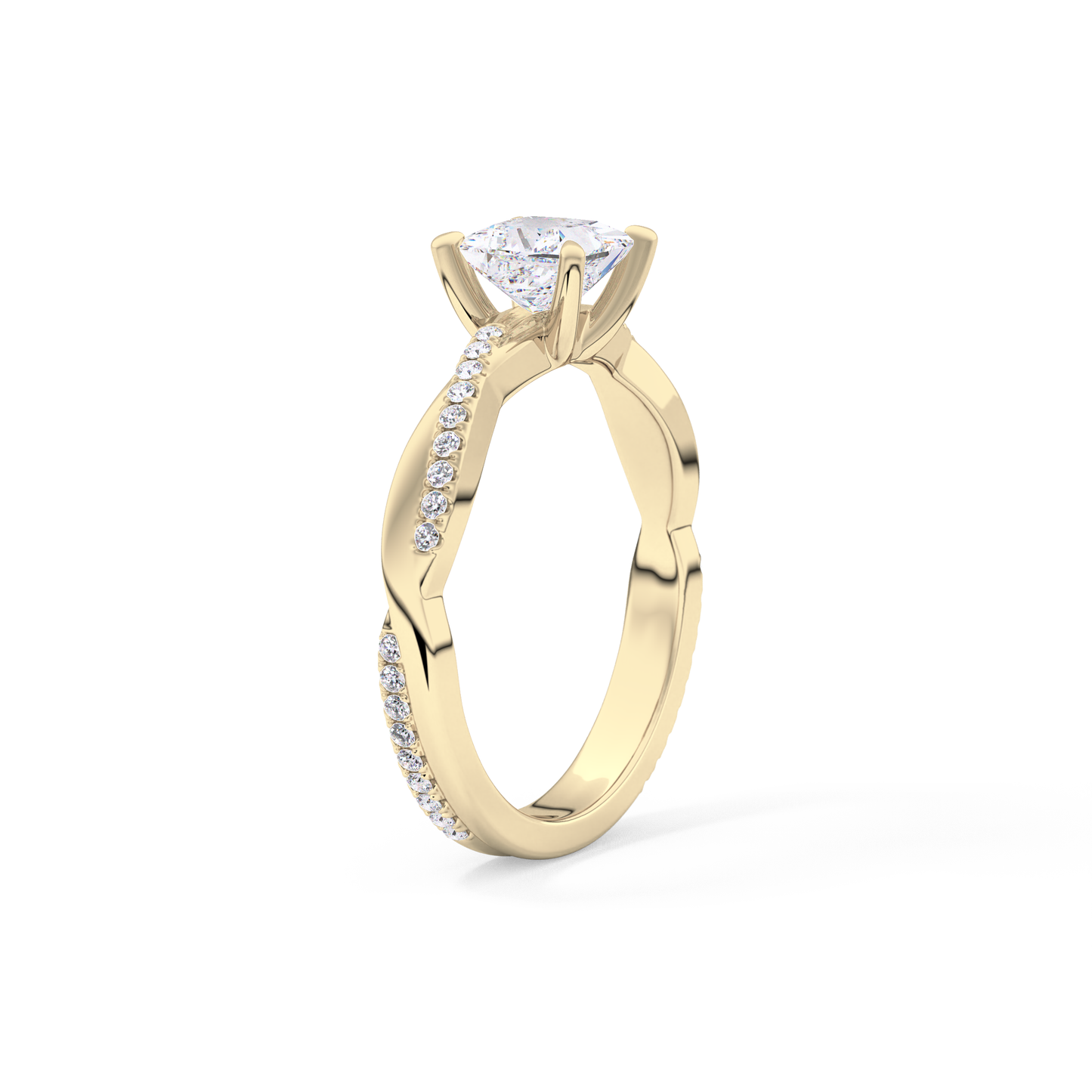 Princess Pave Lab Grown Diamond Engagement Ring