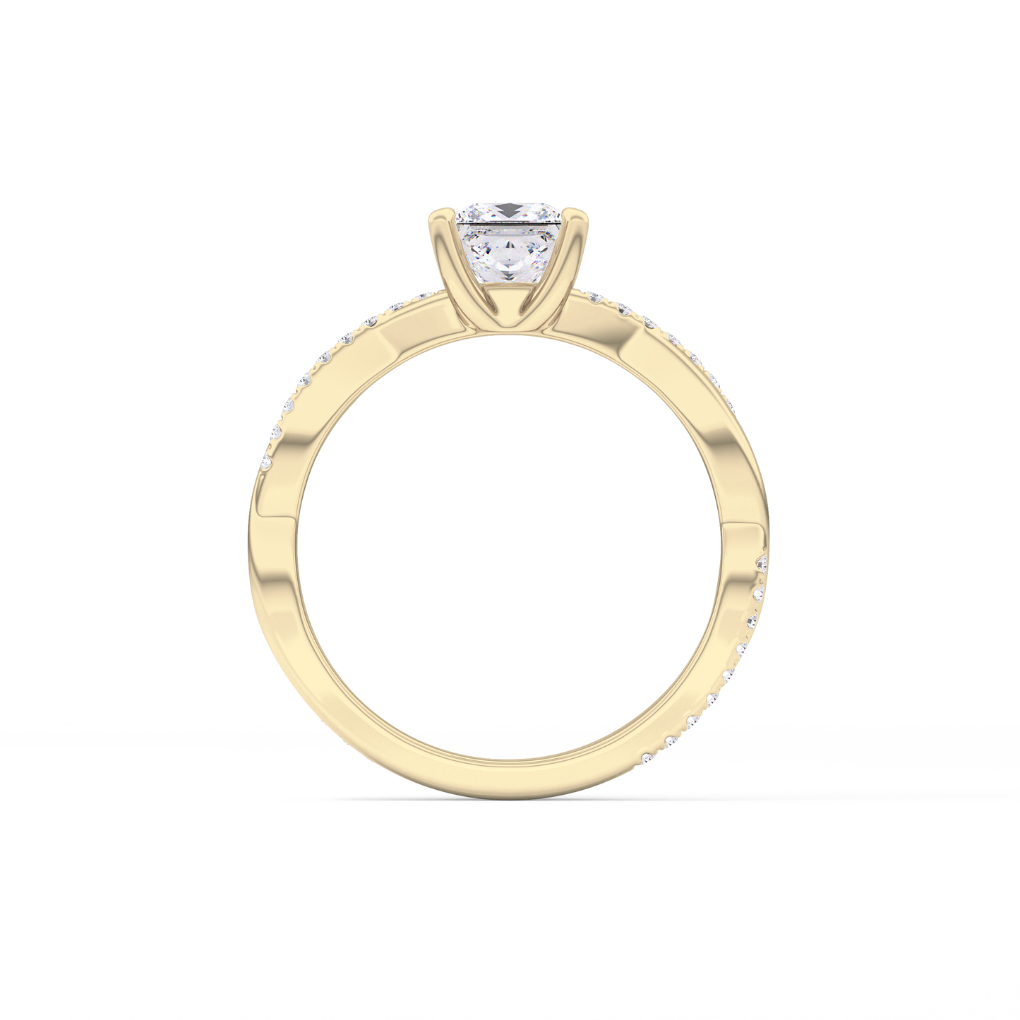 Princess Pave Lab Grown Diamond Engagement Ring