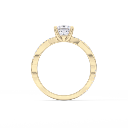 Princess Pave Lab Grown Diamond Engagement Ring