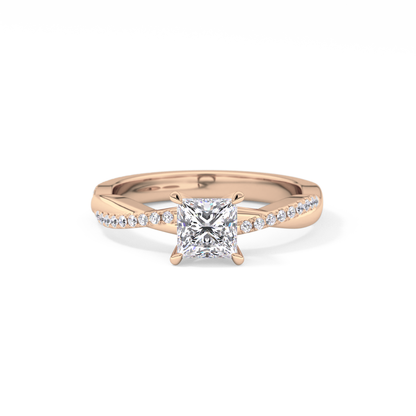 Princess Pave Lab Grown Diamond Engagement Ring