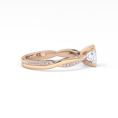 Princess Pave Lab Grown Diamond Engagement Ring