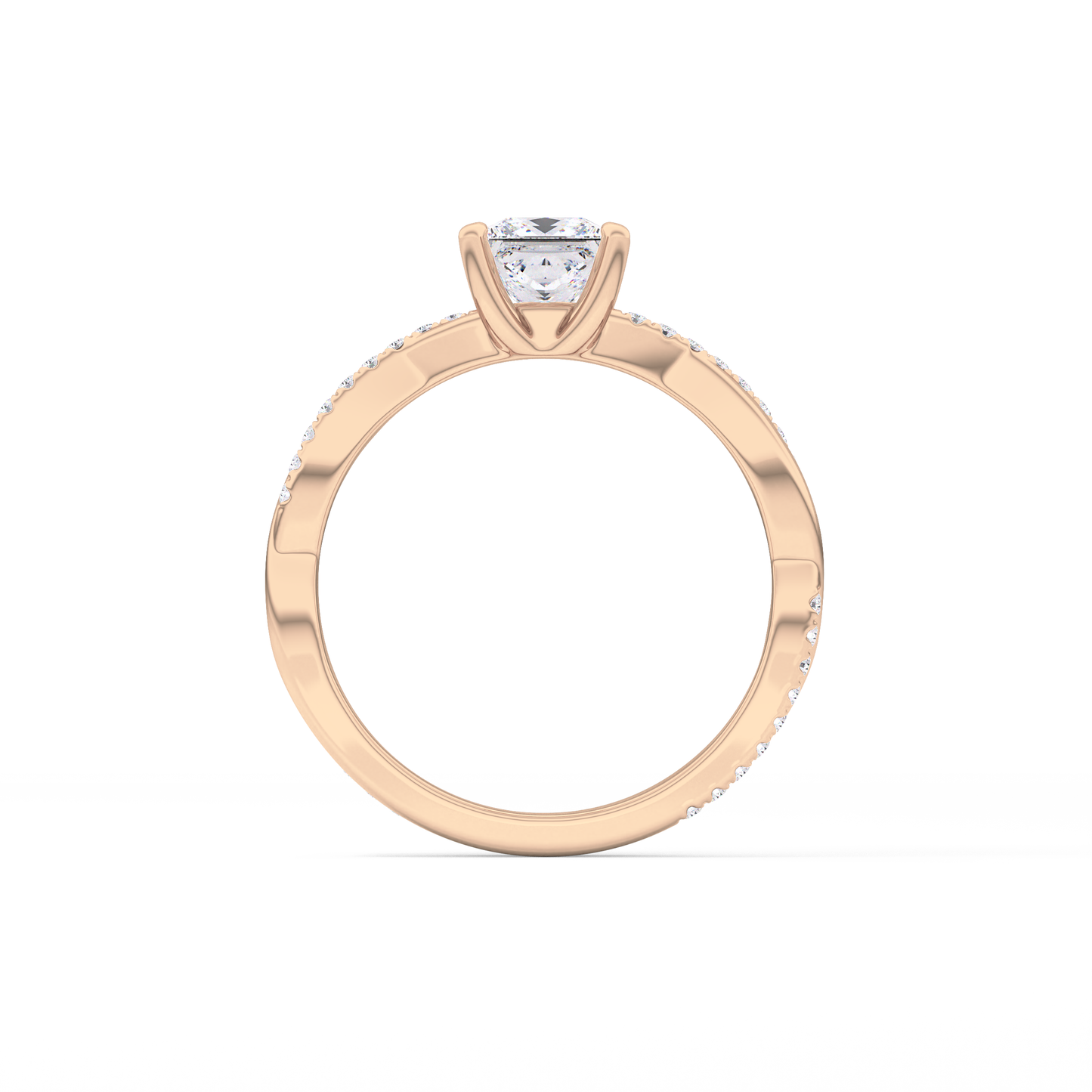 Princess Pave Lab Grown Diamond Engagement Ring
