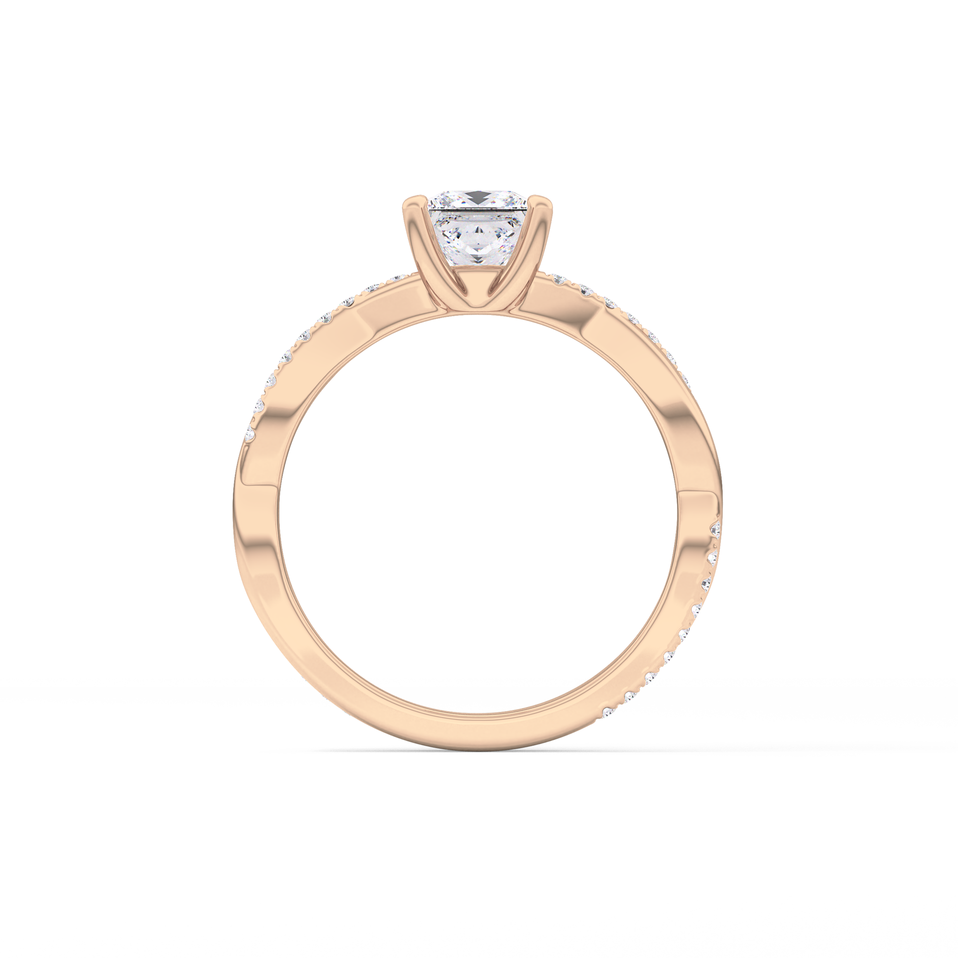 Princess Pave Lab Grown Diamond Engagement Ring
