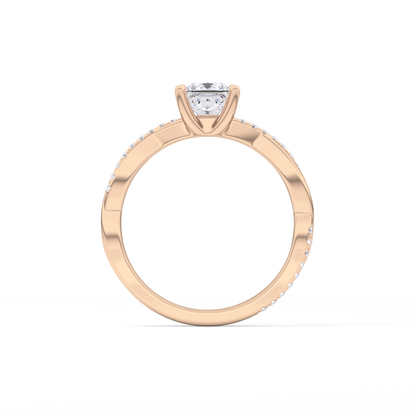 Princess Pave Lab Grown Diamond Engagement Ring