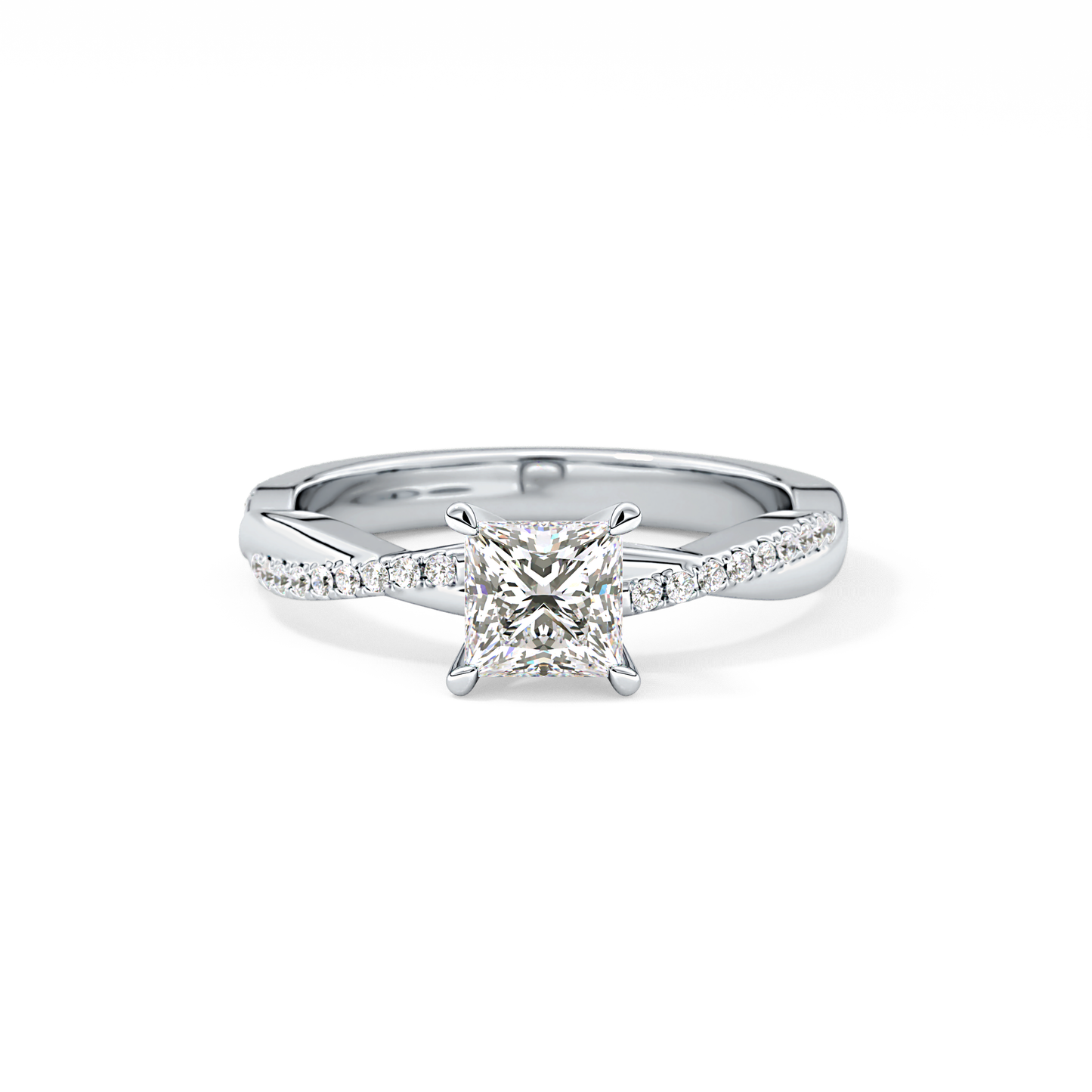 Princess Pave Lab Grown Diamond Engagement Ring