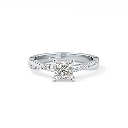 Princess Pave Lab Grown Diamond Engagement Ring