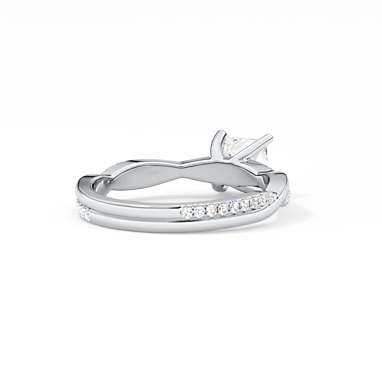 Princess Pave Lab Grown Diamond Engagement Ring