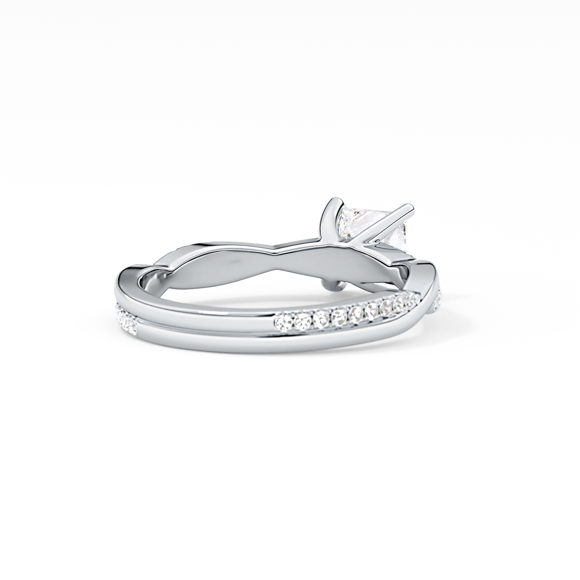 Princess Pave Lab Grown Diamond Engagement Ring