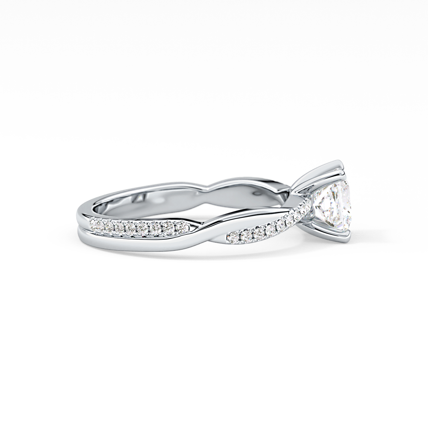 Princess Pave Lab Grown Diamond Engagement Ring