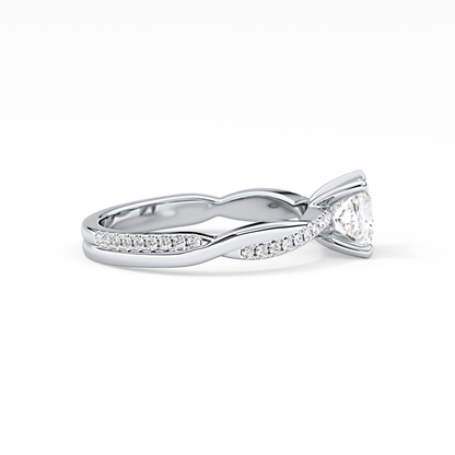 Princess Pave Lab Grown Diamond Engagement Ring