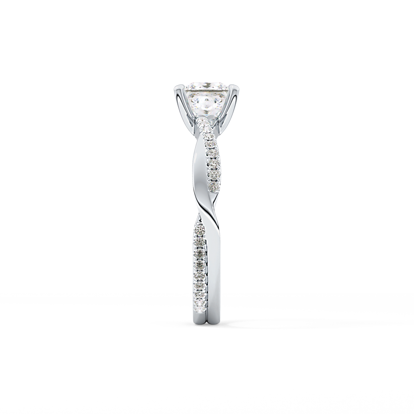 Princess Pave Lab Grown Diamond Engagement Ring