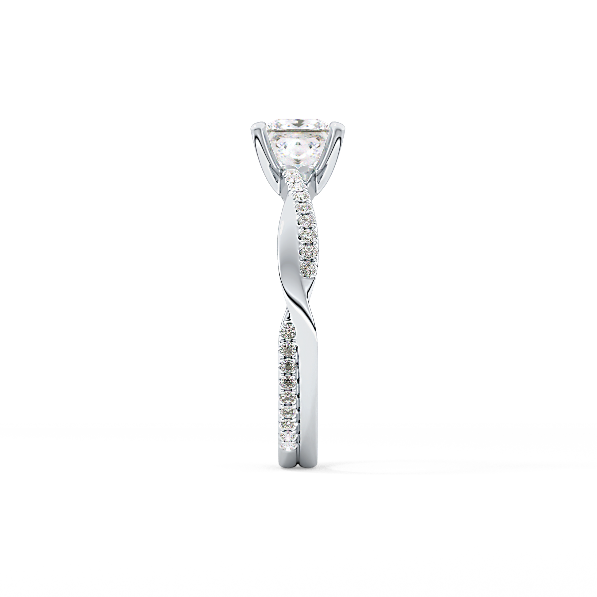 Princess Pave Lab Grown Diamond Engagement Ring