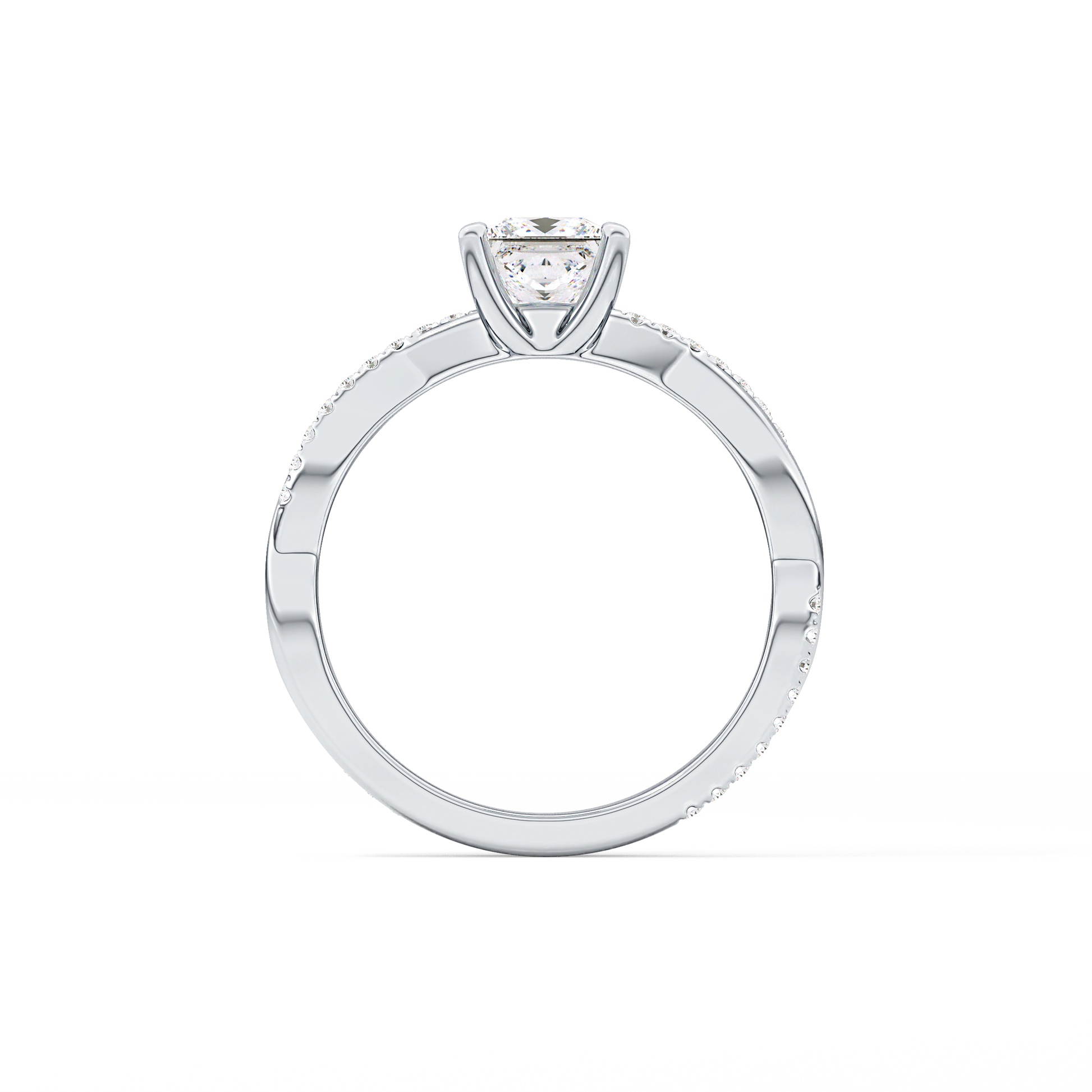 Princess Pave Lab Grown Diamond Engagement Ring