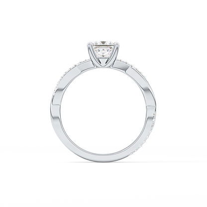 Princess Pave Lab Grown Diamond Engagement Ring