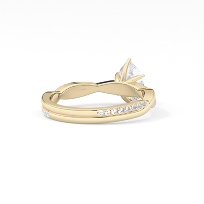 Pear Pave Lab Grown Diamond Engagement Ring
