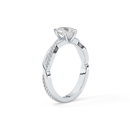 Pear Pave Lab Grown Diamond Engagement Ring