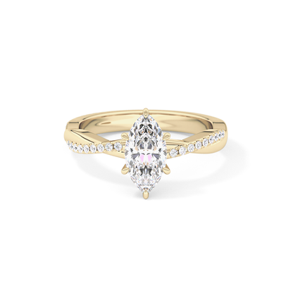Marquise Pave Lab Grown Diamond Engagement Ring