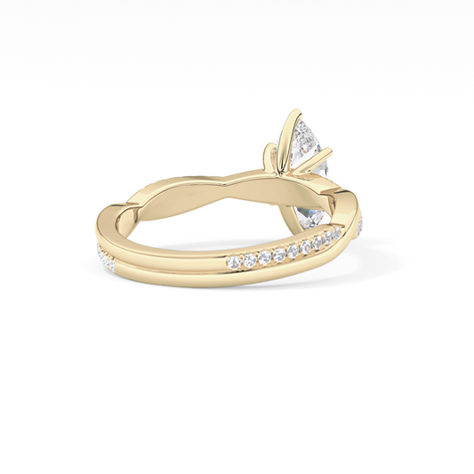 Marquise Pave Lab Grown Diamond Engagement Ring