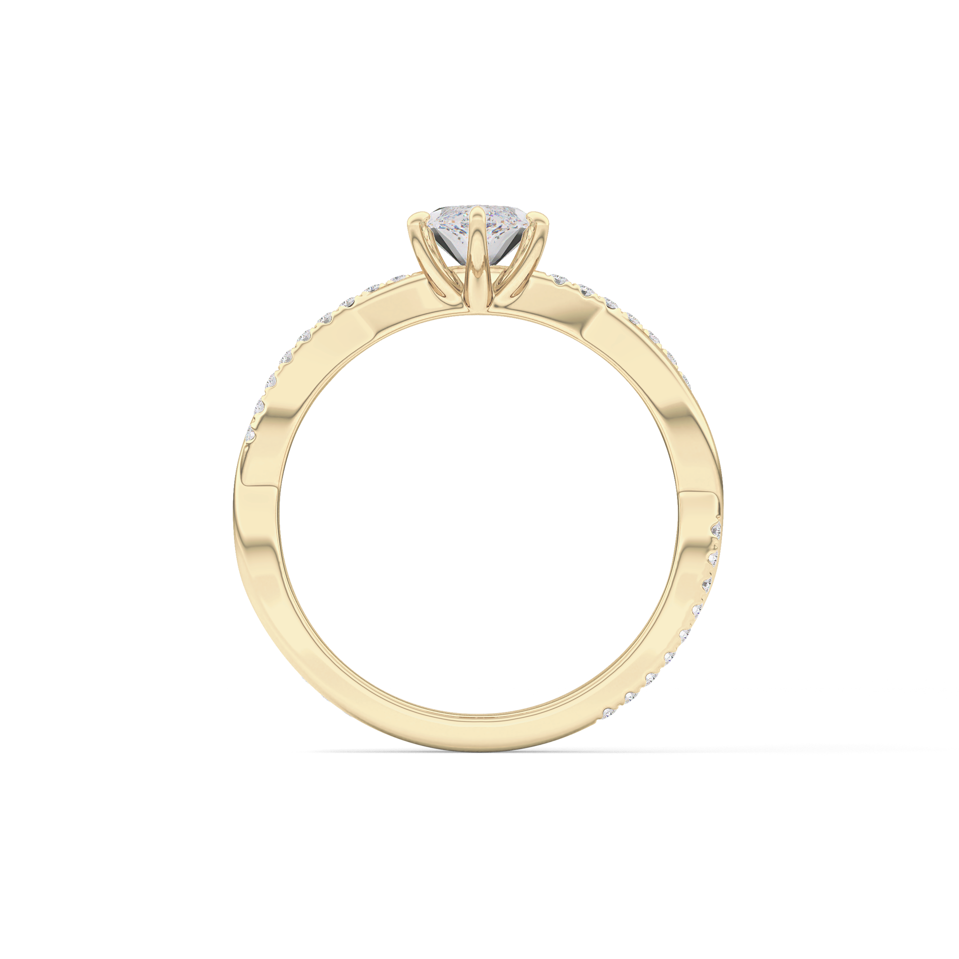 Marquise Pave Lab Grown Diamond Engagement Ring