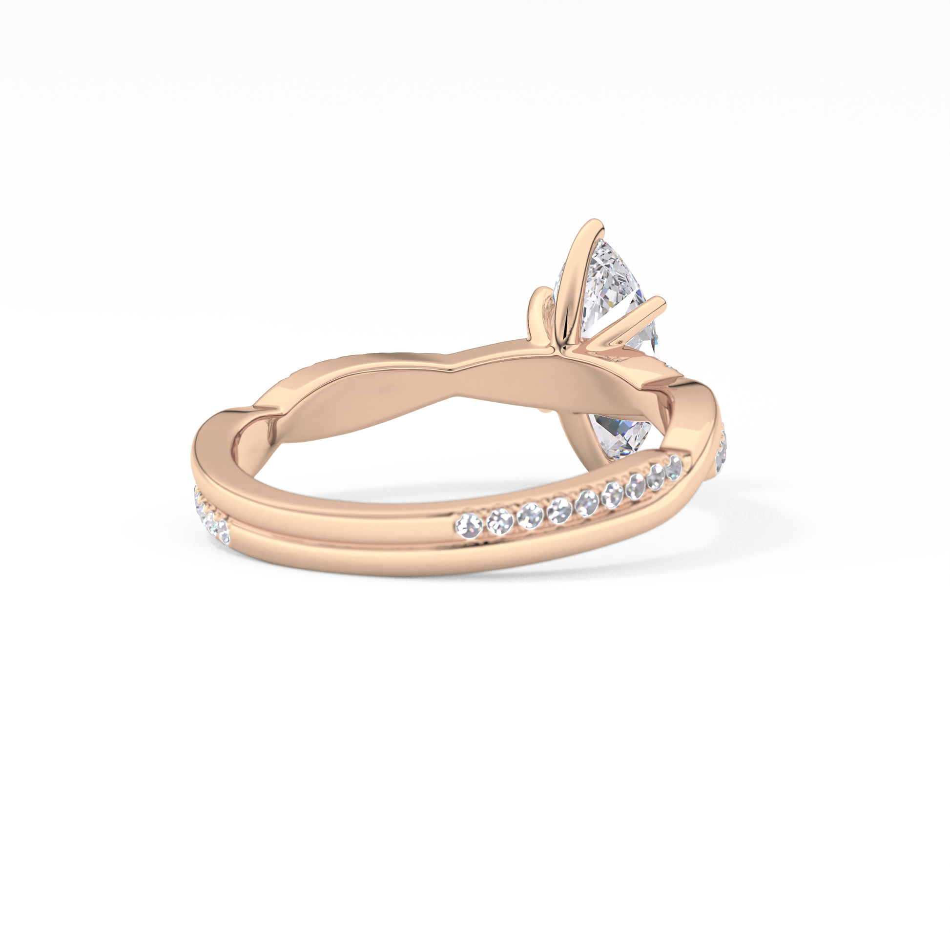 Marquise Pave Lab Grown Diamond Engagement Ring