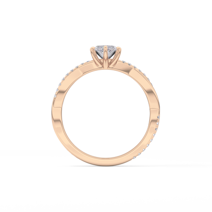 Marquise Pave Lab Grown Diamond Engagement Ring