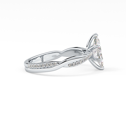 Marquise Pave Lab Grown Diamond Engagement Ring