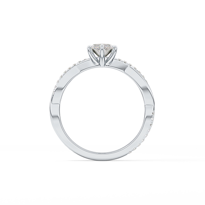 Marquise Pave Lab Grown Diamond Engagement Ring
