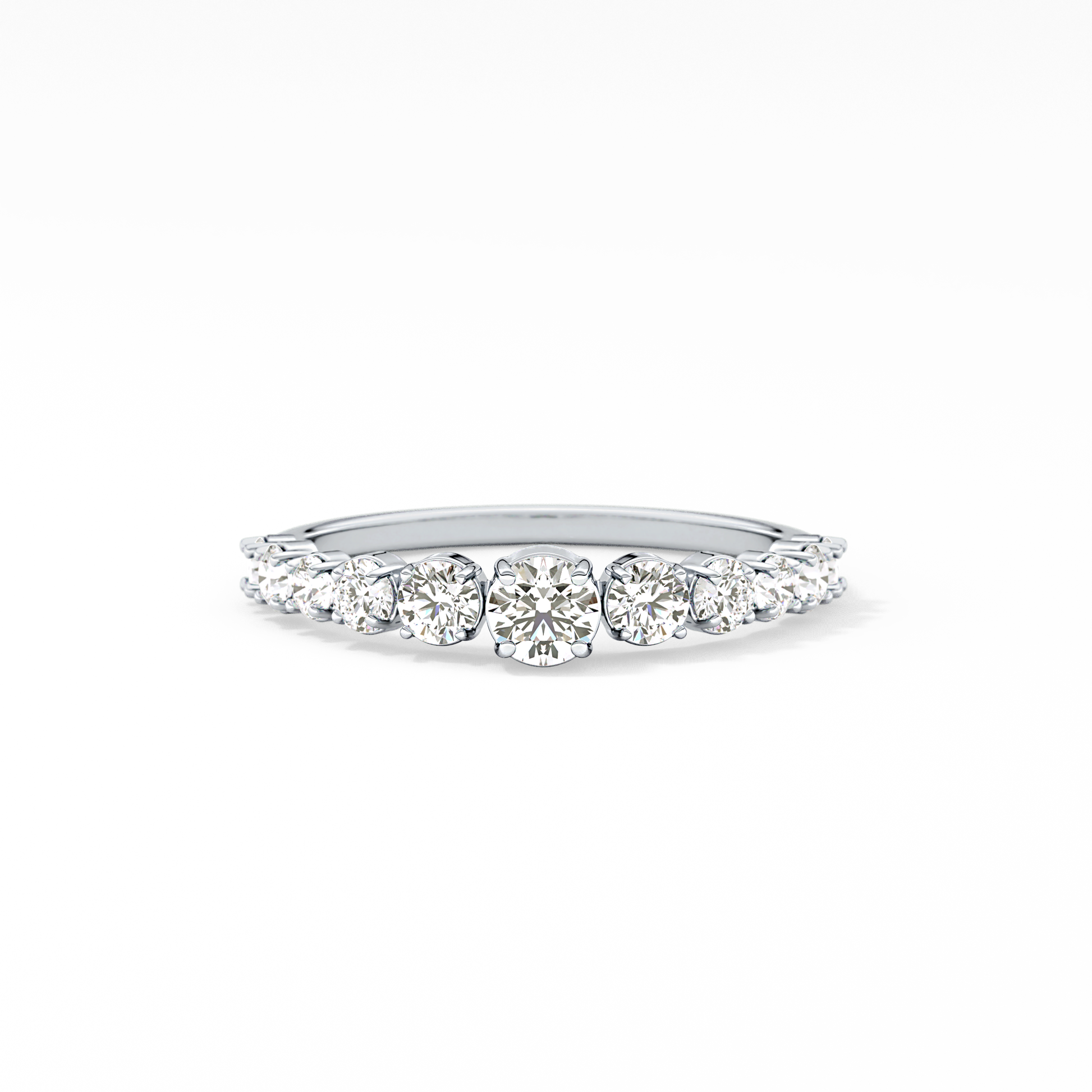 Emerald Solitaire Lab Grown Diamond Engagement Ring