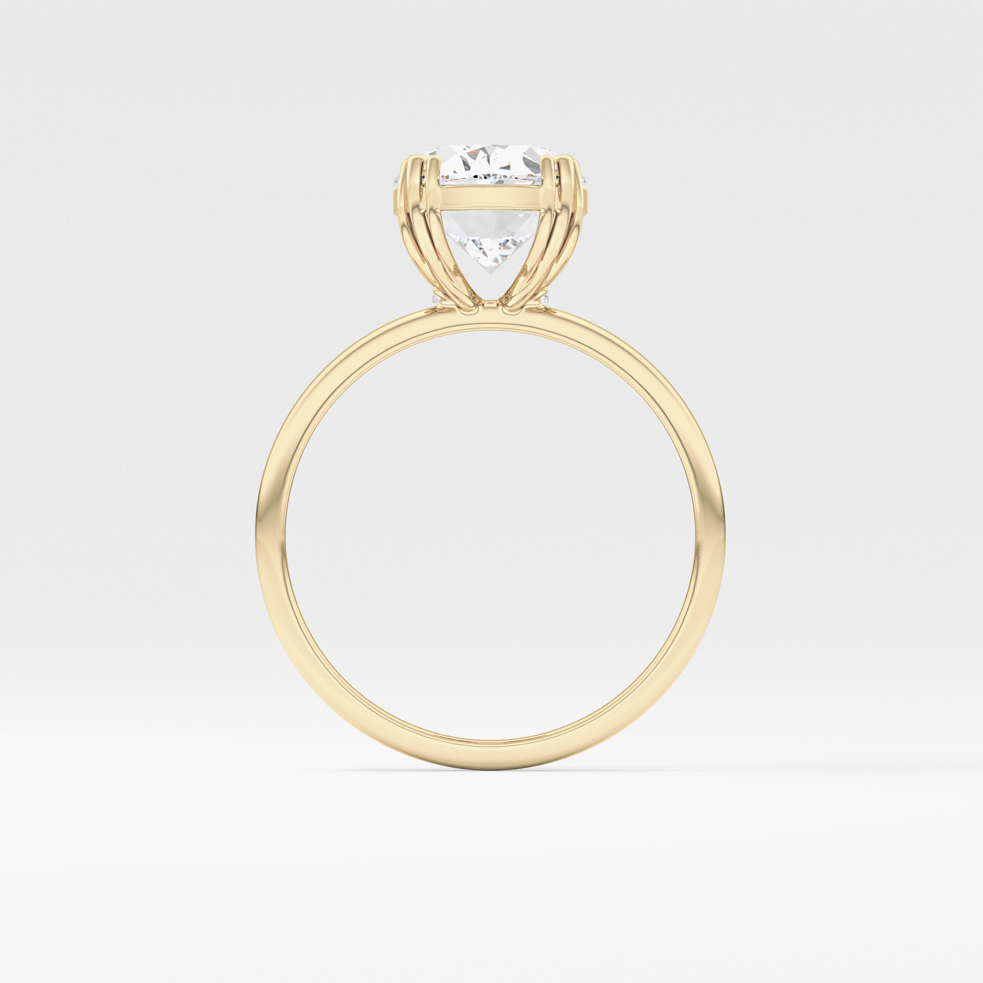 Emerald Solitaire Lab Grown Diamond Engagement Ring