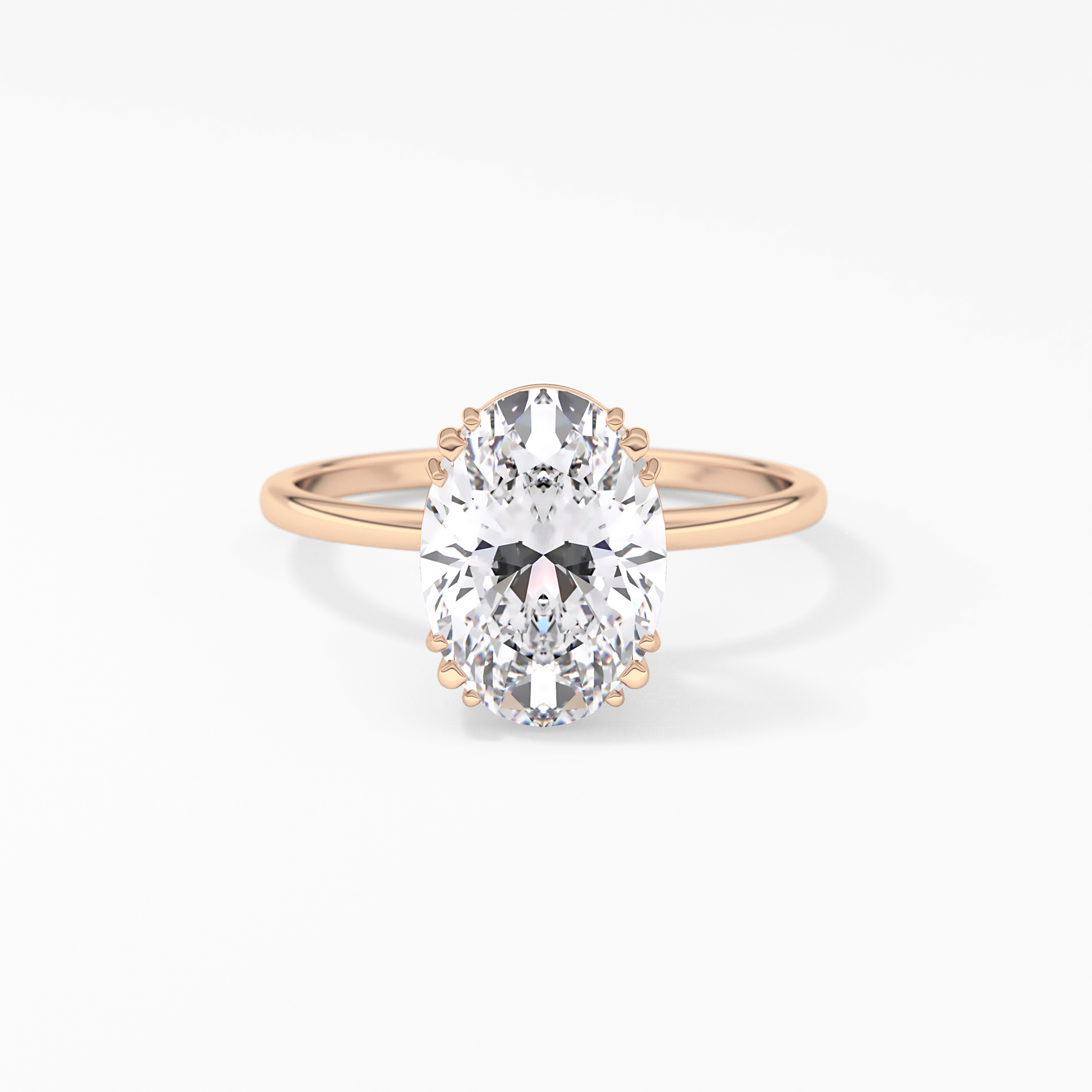 Emerald Solitaire Lab Grown Diamond Engagement Ring
