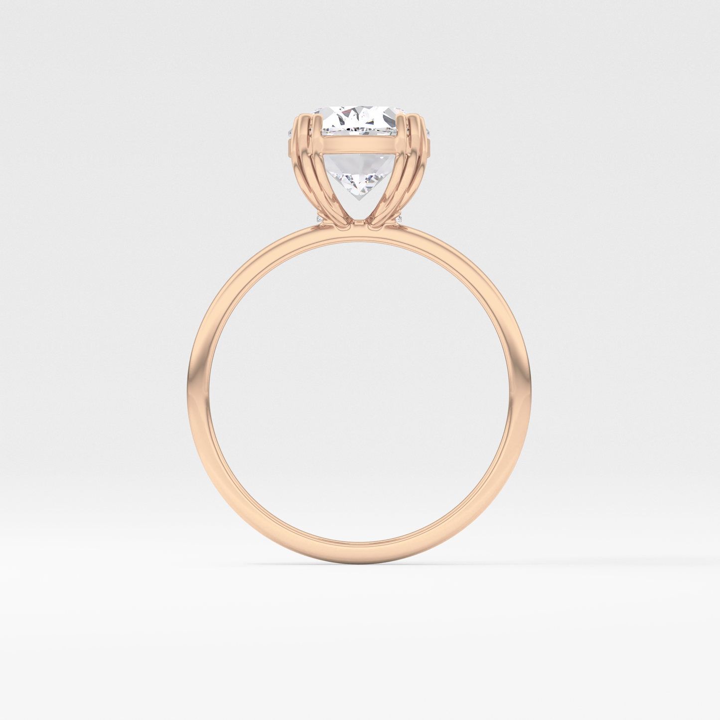 Emerald Solitaire Lab Grown Diamond Engagement Ring