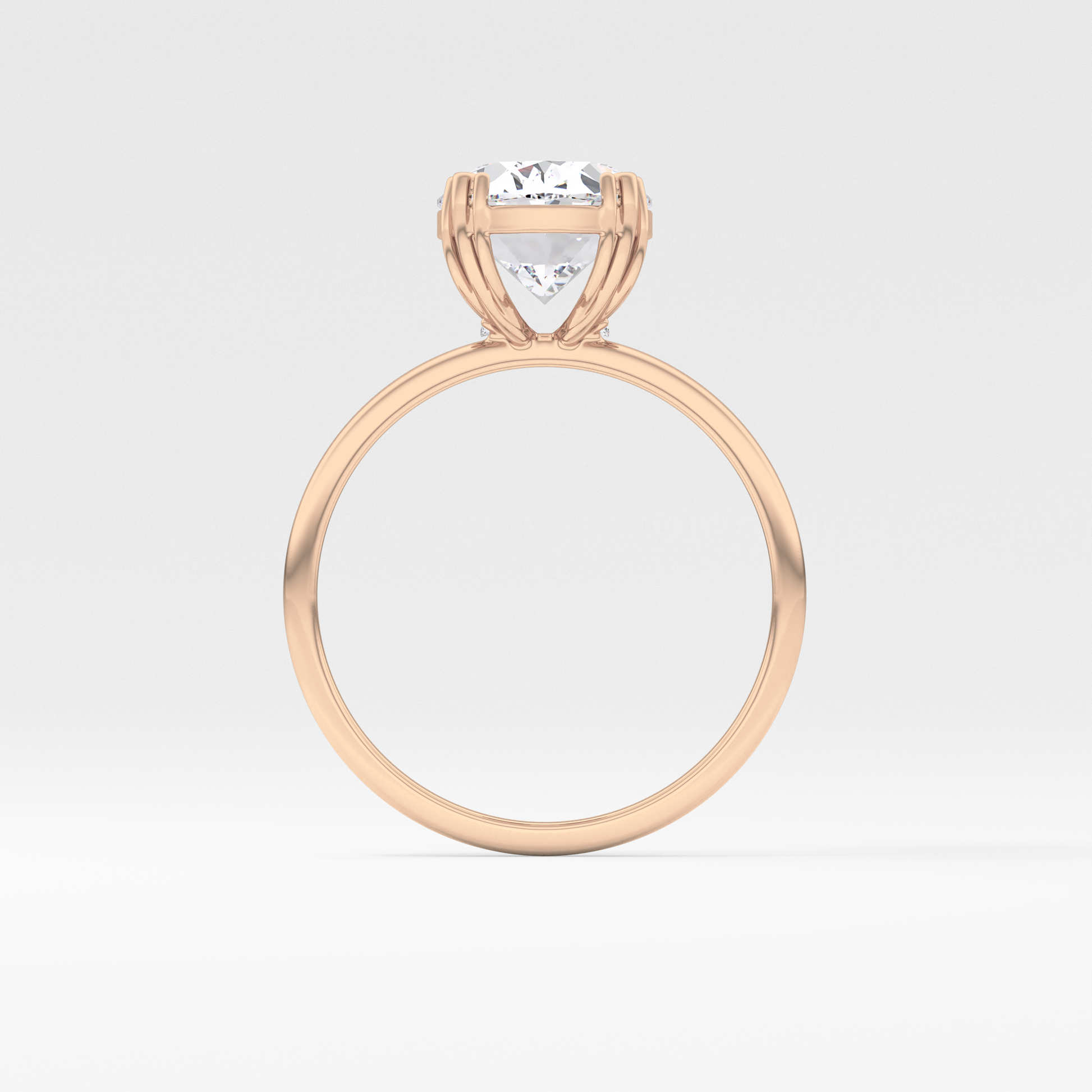 Emerald Solitaire Lab Grown Diamond Engagement Ring