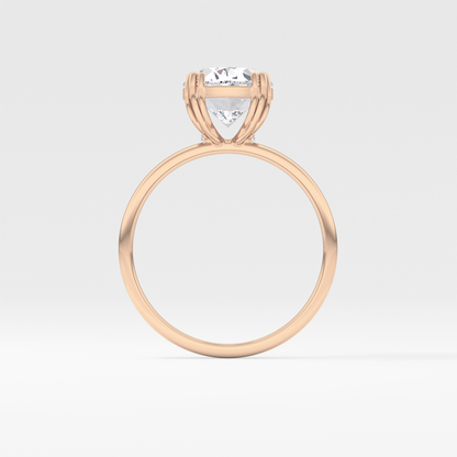 Emerald Solitaire Lab Grown Diamond Engagement Ring