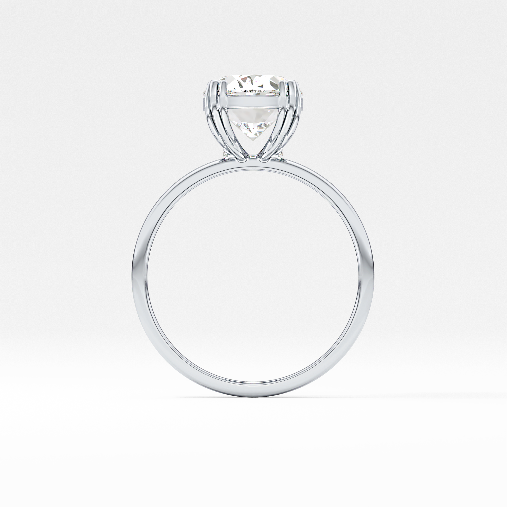 Emerald Solitaire Lab Grown Diamond Engagement Ring