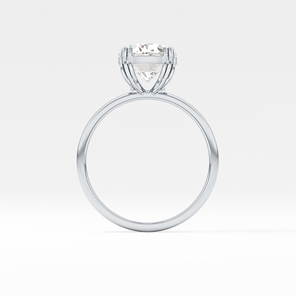 Emerald Solitaire Lab Grown Diamond Engagement Ring