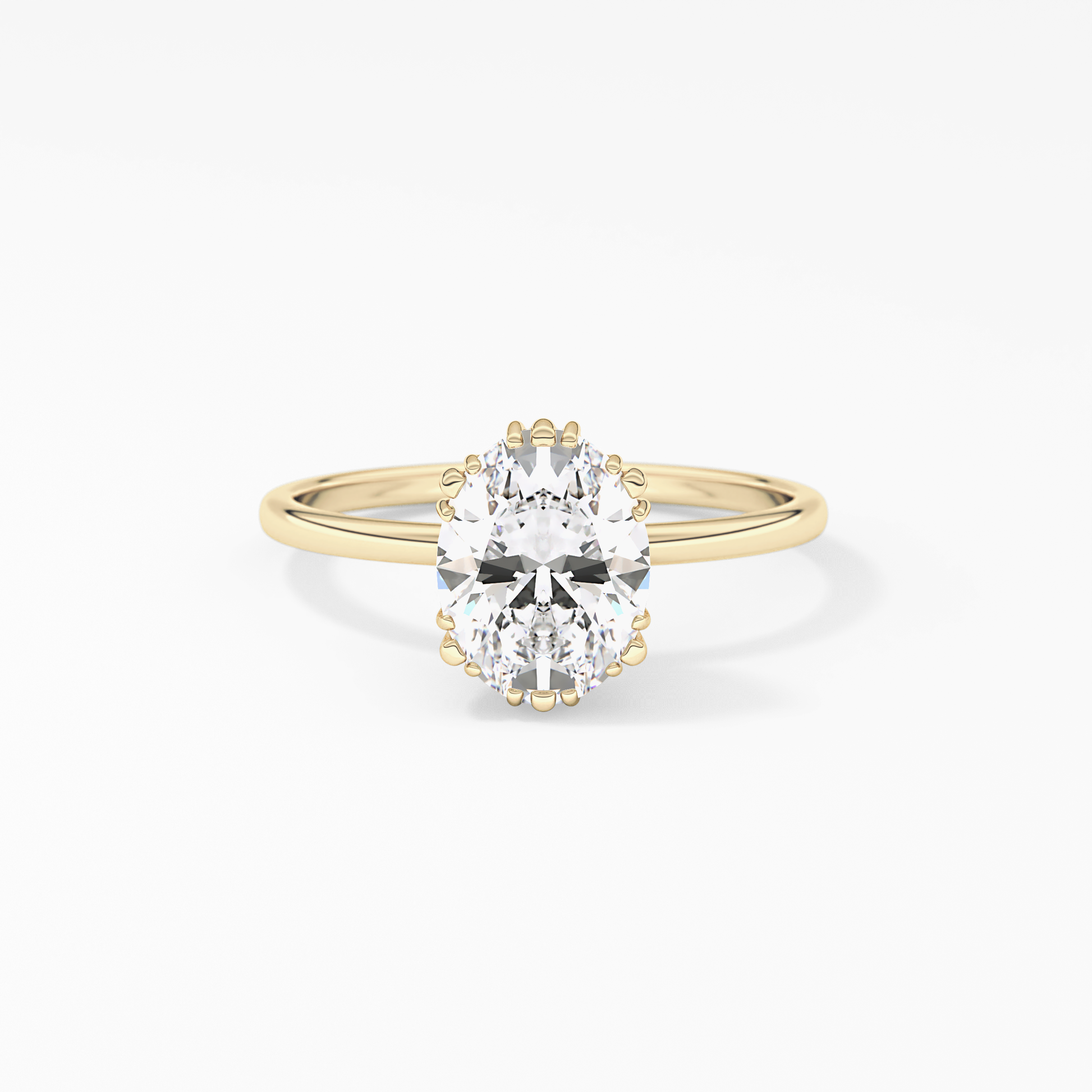 Emerald Solitaire Lab Grown Diamond Engagement Ring