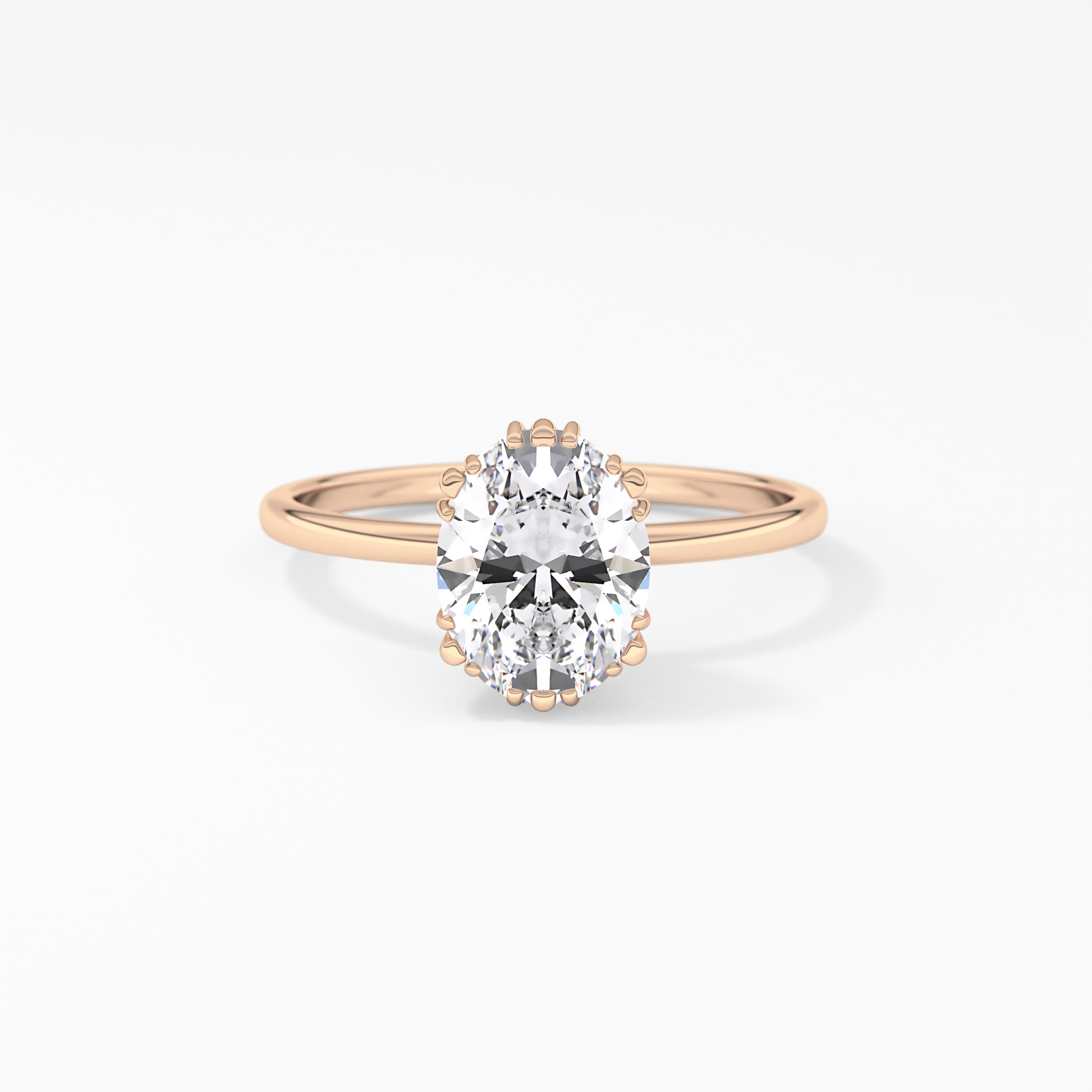 Emerald Solitaire Lab Grown Diamond Engagement Ring