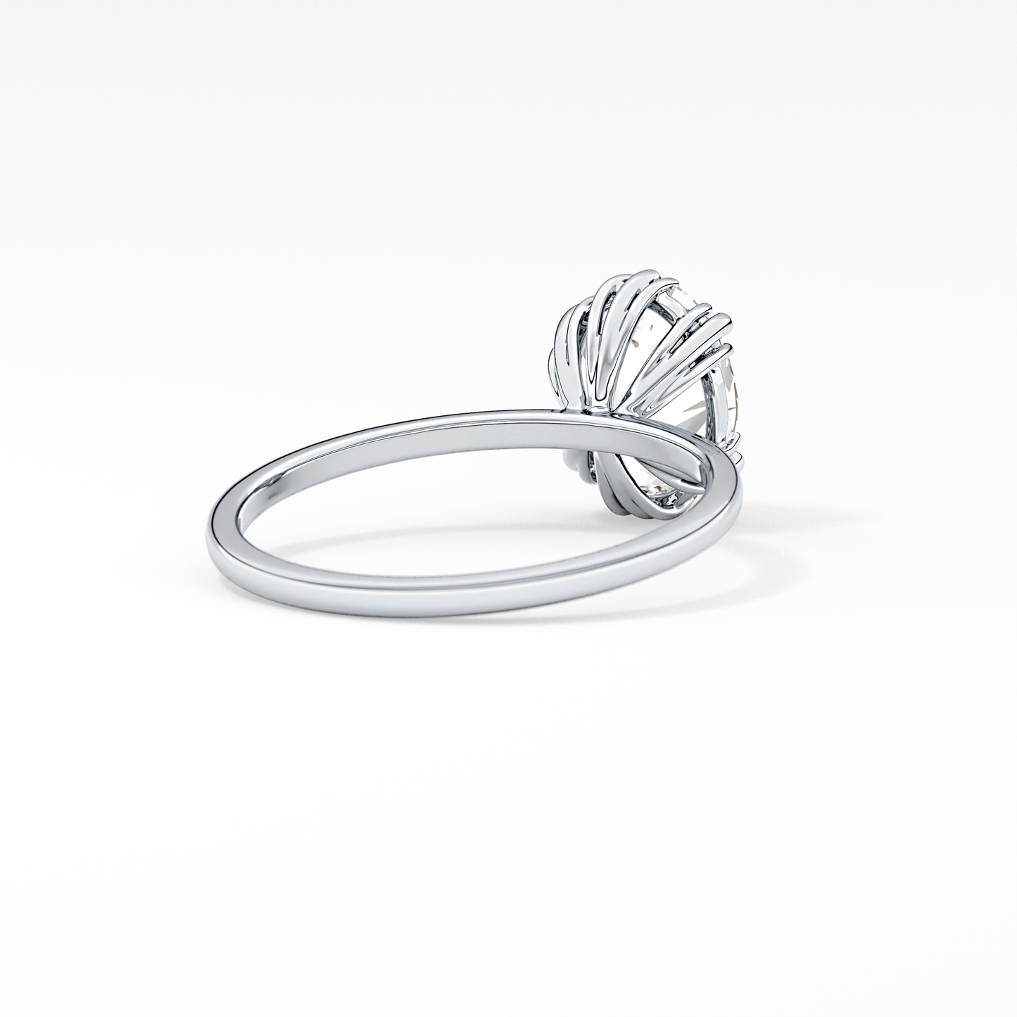 Emerald Solitaire Lab Grown Diamond Engagement Ring