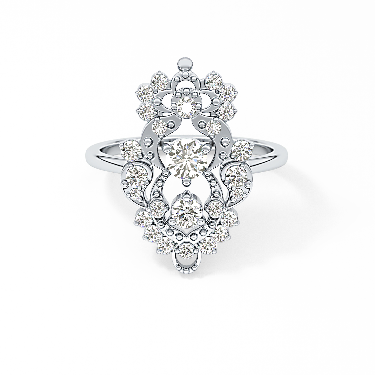 Emerald Solitaire Lab Grown Diamond Engagement Ring