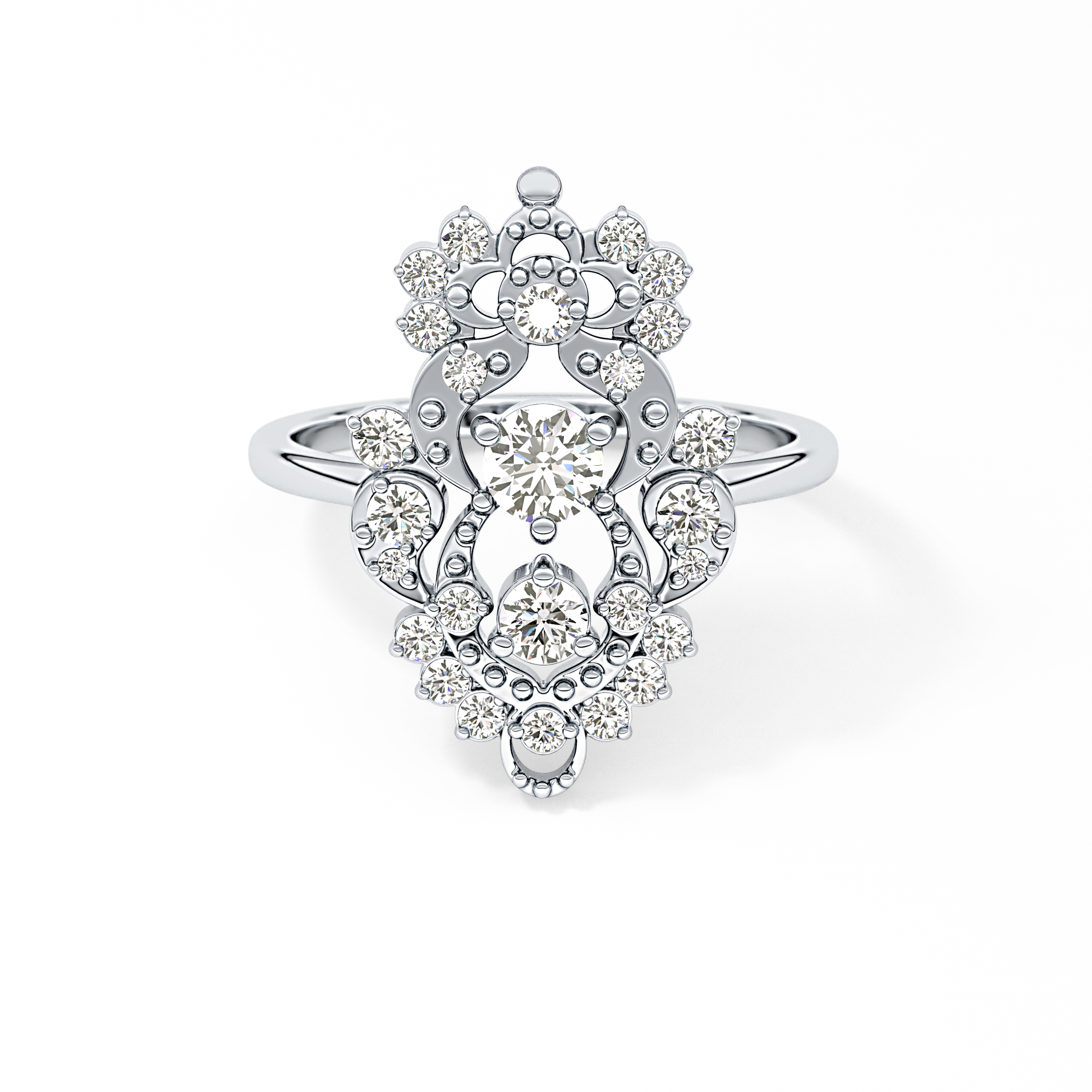 Emerald Solitaire Lab Grown Diamond Engagement Ring