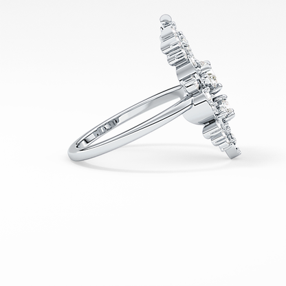 Emerald Solitaire Lab Grown Diamond Engagement Ring