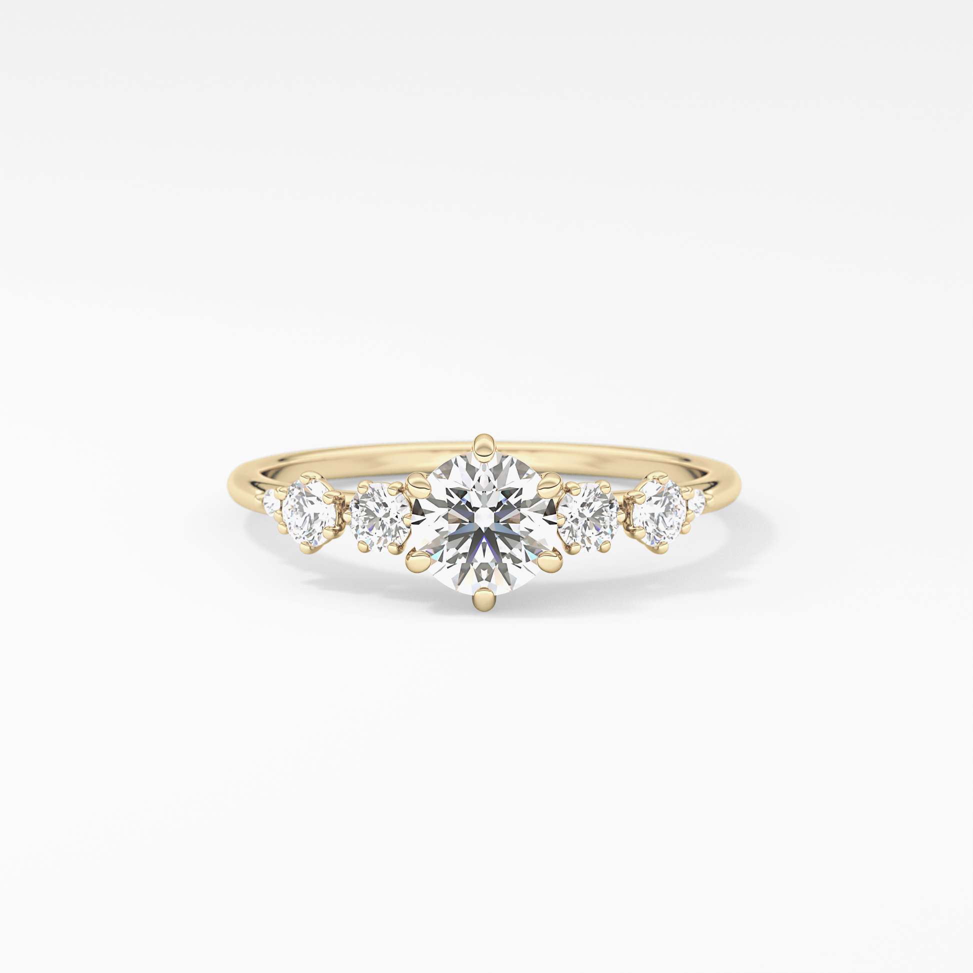 Emerald Solitaire Lab Grown Diamond Engagement Ring