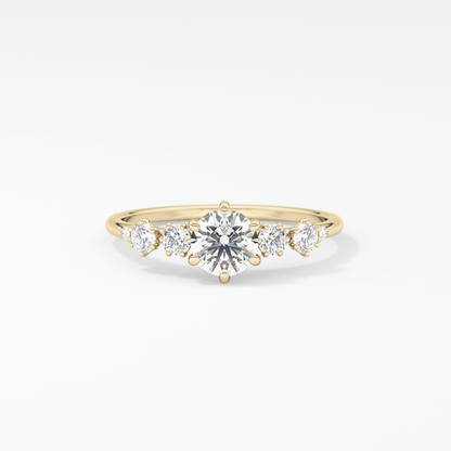 Emerald Solitaire Lab Grown Diamond Engagement Ring