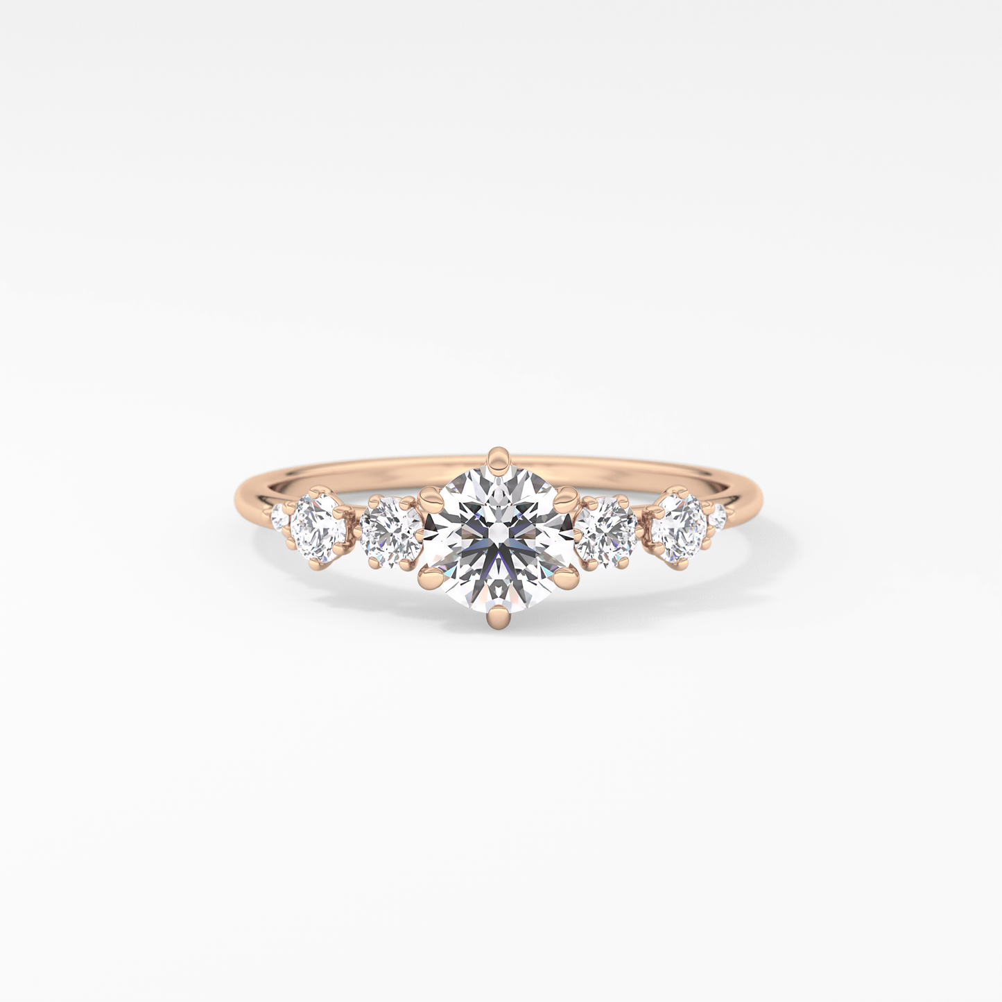 Emerald Solitaire Lab Grown Diamond Engagement Ring