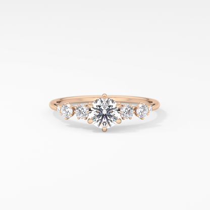 Emerald Solitaire Lab Grown Diamond Engagement Ring