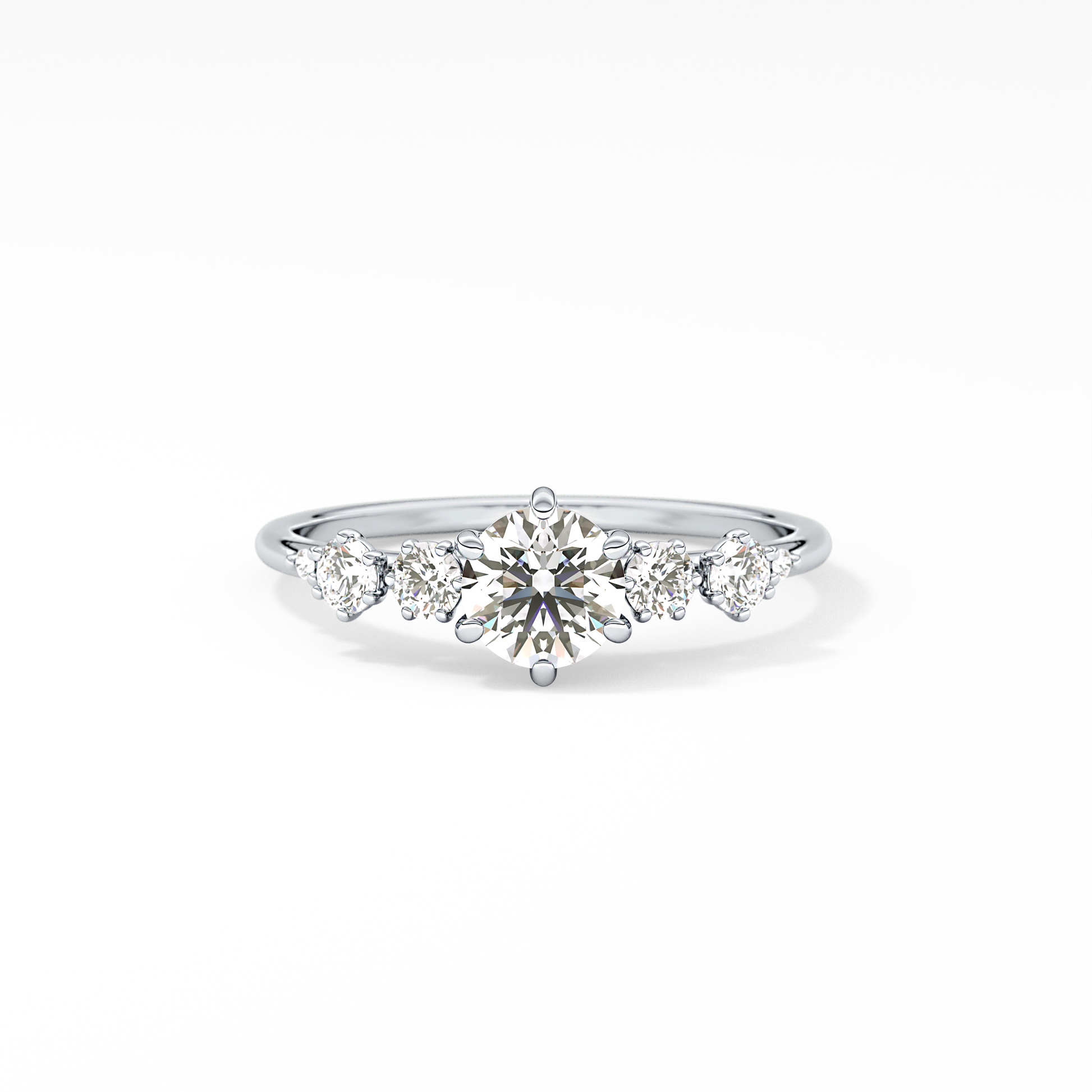 Emerald Solitaire Lab Grown Diamond Engagement Ring