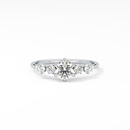 Emerald Solitaire Lab Grown Diamond Engagement Ring