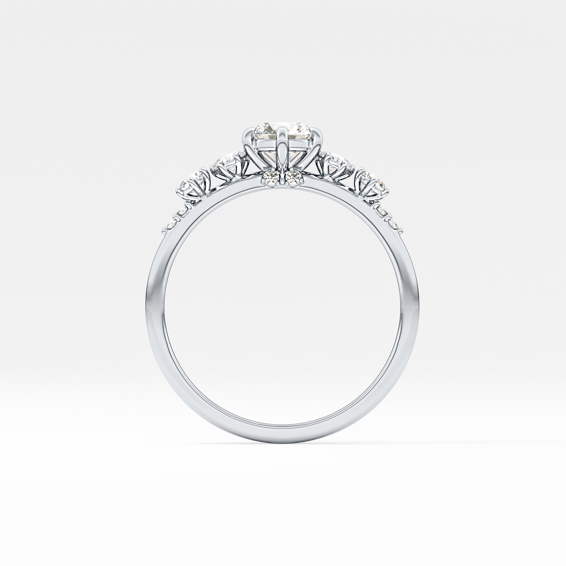 Emerald Solitaire Lab Grown Diamond Engagement Ring