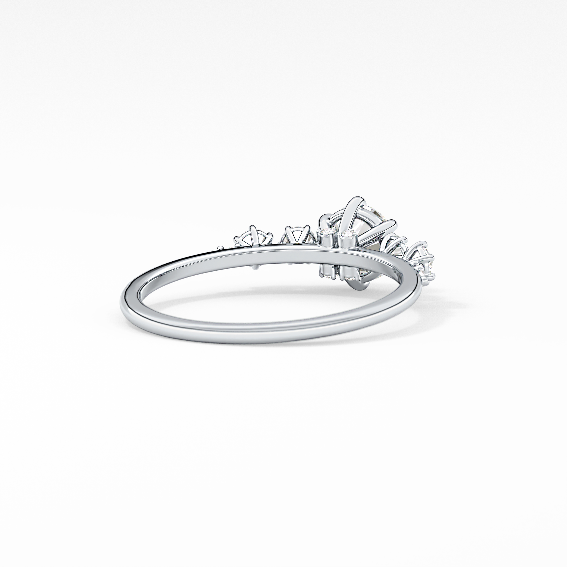 Emerald Solitaire Lab Grown Diamond Engagement Ring