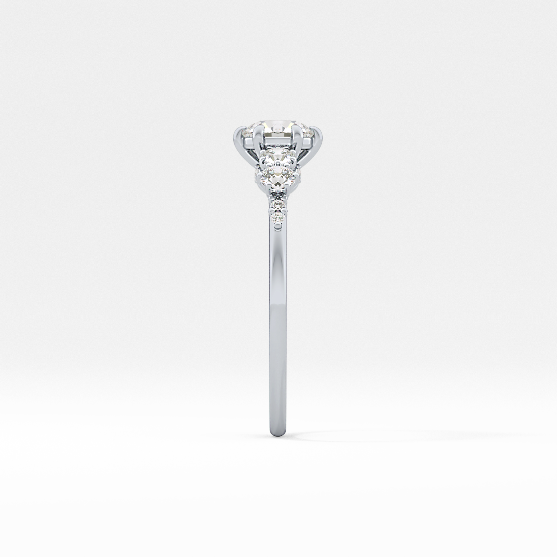 Emerald Solitaire Lab Grown Diamond Engagement Ring